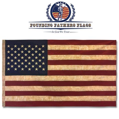 Founding Fathers Flags Embroidered Vintage American Flag