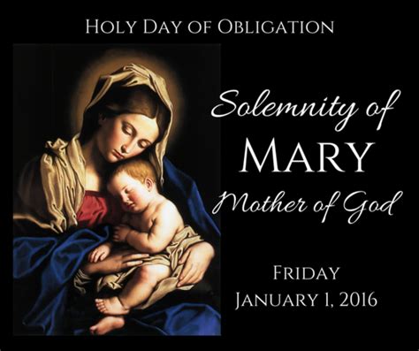 January 1 2016 Solemnity Of Mary Mother Of God Happy New Year 2016