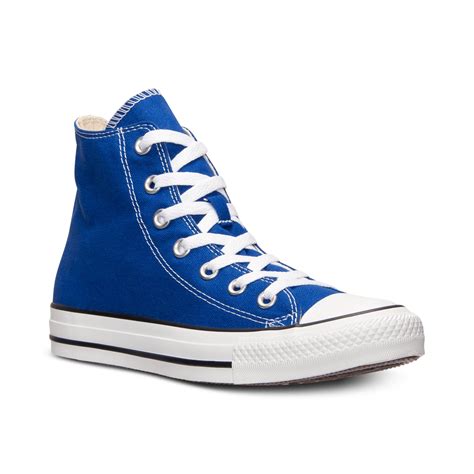 Converse Mens Chuck Taylor High Top Casual Sneakers From Finish Line In Blue For Men RADIO BLUE