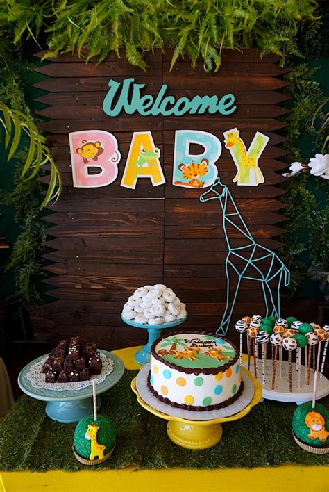 See more ideas about jungle baby shower, baby shower, jungle baby shower theme. Kara's Party Ideas Safari Animal Baby Shower | Kara's ...