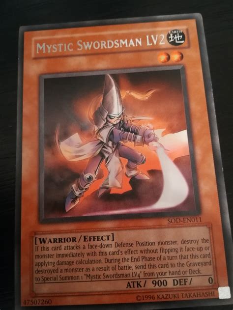 Yu Gi Oh Mystic Swordsman Lv2 Rare 74416577