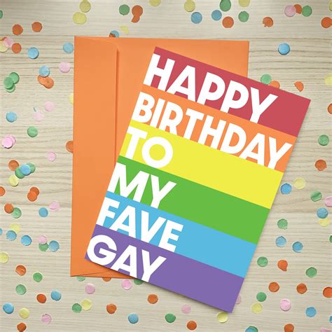 Feliz Cumpleaños A Mi Tarjeta De Cumpleaños Gay Favorito Gay Etsy