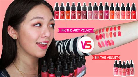 The soft formula and feathery, unique applicator allows for easy, full application and dries down into a natural matte finish. PERIPERA Ink The Airy Velvet VS. Ink The Velvet ...