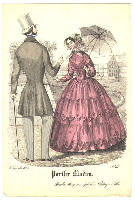 1848 Fashion Plate Pariser Moden Fashion Plates Edwardian Fashion