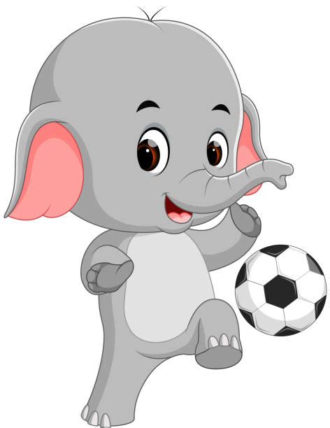 40 Elephants Playing Soccer Stock Illustrations Royalty Free Vector