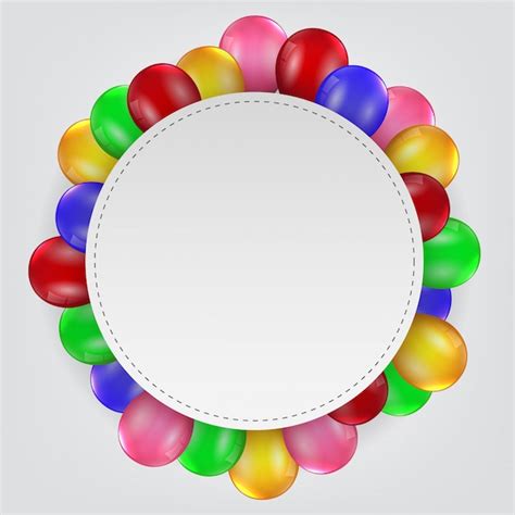 Premium Vector Birthday Balloons With Blank Sign