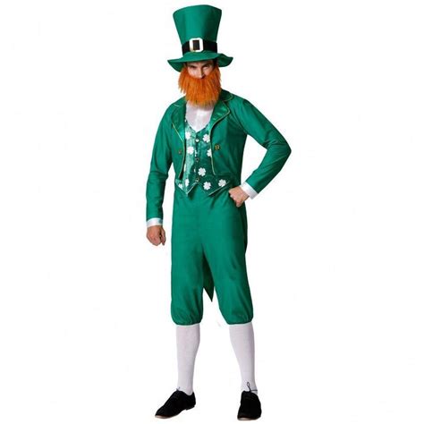Halloween Mens St Patricks Day Leprechaun Costume L Spritz Green