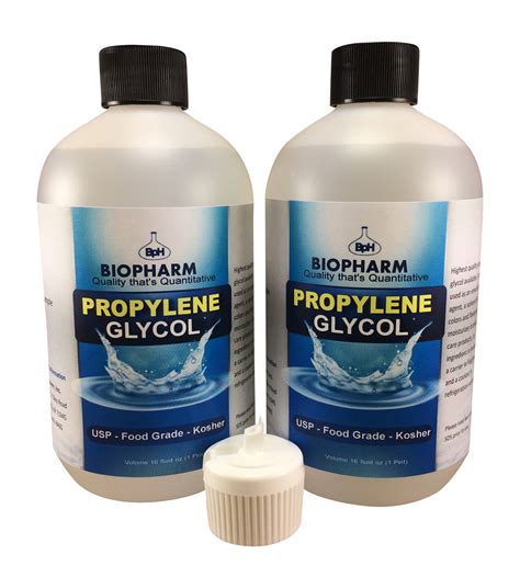 The potential dangers of propylene glycol in skin care products may be greater than just rash, eczema, and dermatitis. Propylene Glycol USP, Kosher, Food Grade 2-Pack 500 mL ...