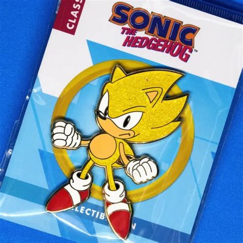 Super Sonic The Hedgehog Limited Edition Large 3 Golden Enamel Pin