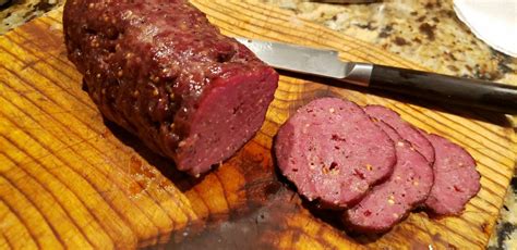 Season with garlic powder, curing salt, liquid smoke and mustard seed, and mix thoroughly. Homemade Summer Sausage - Banes Family in 2020 | Homemade summer sausage, Stuffed peppers, Sausage