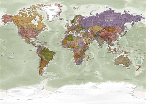 Zemljevid Political Map Of The World ǀ Vsi Zemljevidi Mest In