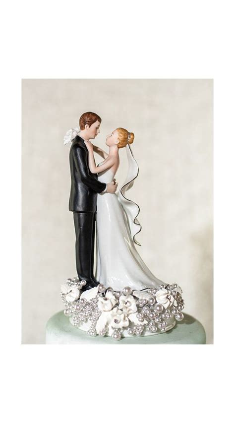 Vintage Rose Pearls Tender Touch Wedding Cake Topper Custom Etsy