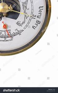 Section Of A Barometer Indicating Quot Very Dry Quot Thermometer Almost At 30