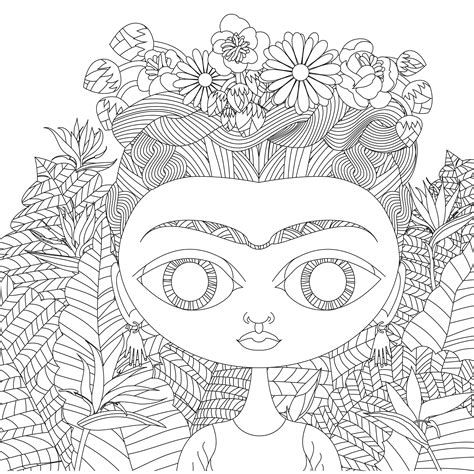 10 Dibujos Frida Kahlo Para Colorear