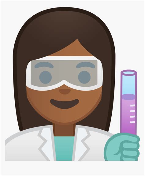 Woman Scientist Medium Dark Skin Tone Icon Black Girl Scientist