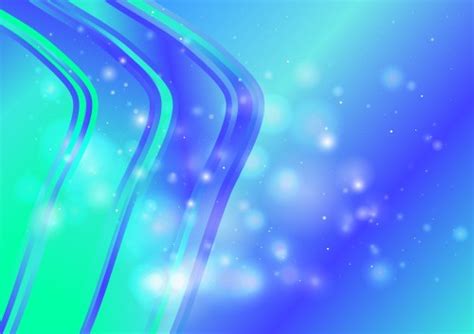 Free Abstract Blue And Green Shiny Wave Background