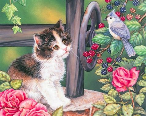 Pin By Brenda Markham On Artistes Animaliers N°1 Cat Painting Kitten