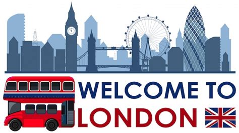 Welcome To London England Landscape Vector Premium Download