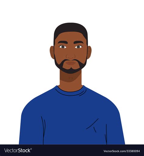 Isolated Black Man Cartoon Design Royalty Free Vector Image
