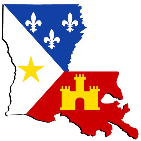 Acadian Flag State Of Louisiana Souvenir Home Decor T Tile