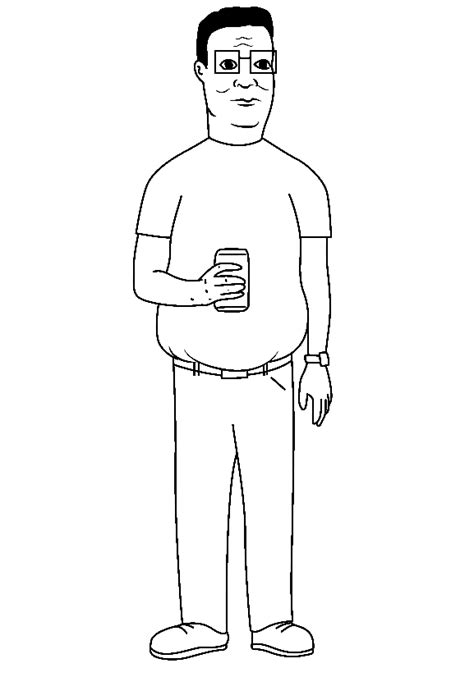Hank Hill Coloring Page Free Printable Coloring Pages