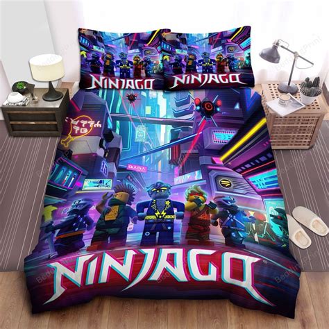 Ninjago Cyberpunk City Bed Sheets Duvet Cover Bedding Sets Homefavo