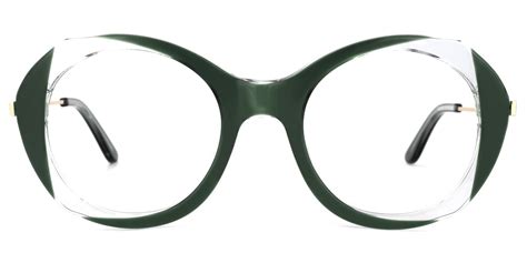 Aldelina Round Green Eyeglasses Vooglam