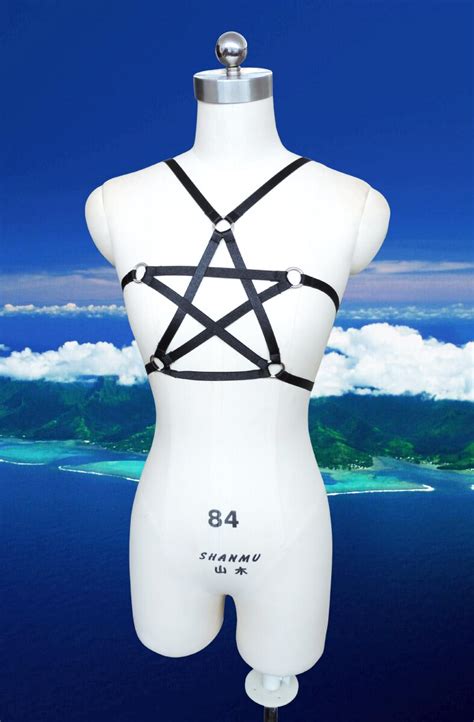 Free Shipping Pentagram Global Body Harness Black Body Cage Yoke Use