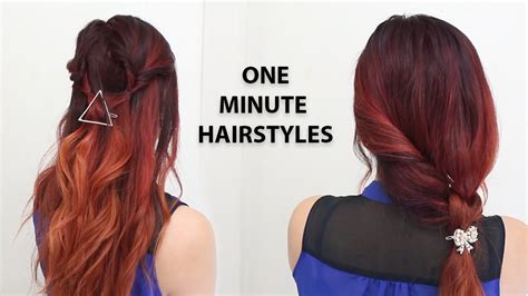 1 Minute Hairstyles For Busy Mornings Timed ⏰ Giveaway Quick And Easy Heatless Hairstyles