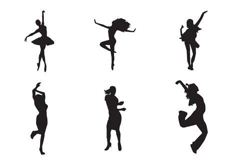 Download Free Vector Dancing Girl Silhouettes - Download Free ...