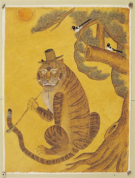 Aj Jah Shi Tiger Tiger Art Korean Painting Korean Art
