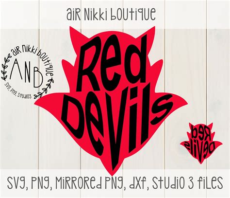 Red Devils Svg Png Dxf Mirrored Png Studio 3 Files Etsy Canada