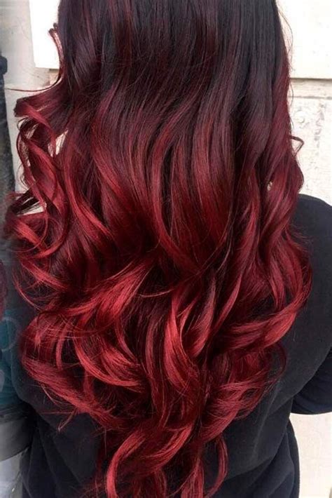 Red Colored Hair Tips Brown Hair