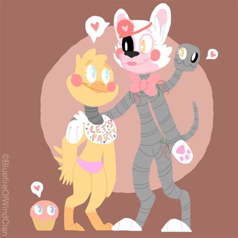 Toy Chica X Mangle By Bluefireofwindclan Fnaf Fnaf Art Foxy And Mangle