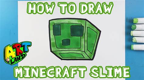 How To Draw Minecraft Slime Youtube