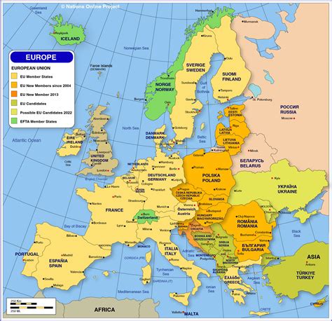 Map Of States Of The European Union Nations Online Project