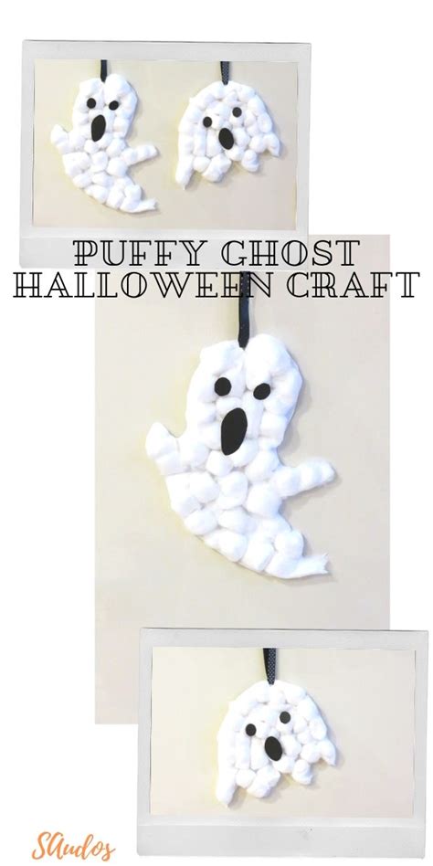 Puffy Ghost Halloween Craft Halloween Crafts For Kids
