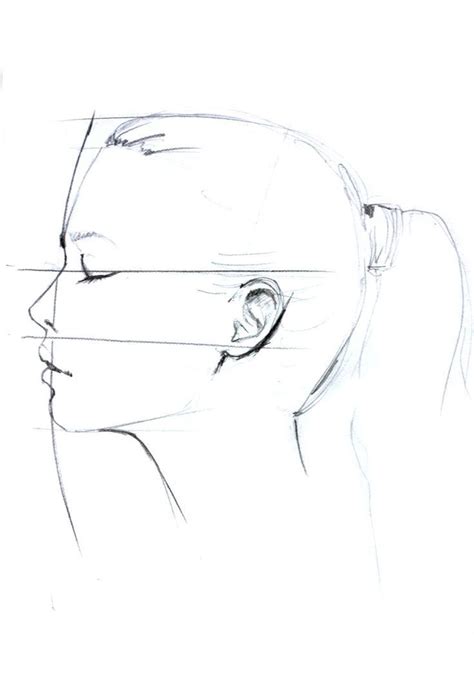 Female Face Side Profile Drawing Drawings Art Art Profile Drawing