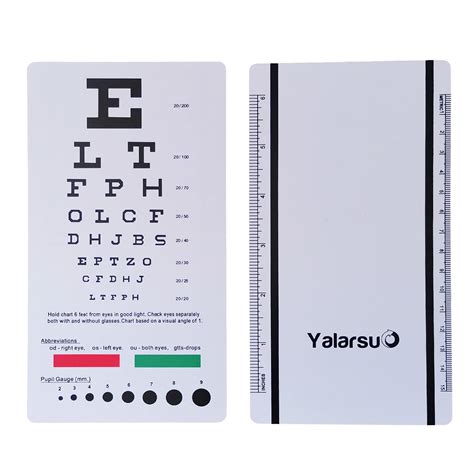 Buy Yalarsuo Mini Eye Chart For Medical Examination Use Pocket Eye
