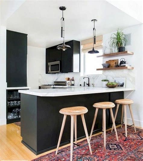 70 Good Staylish Black White Wood Kitchen Ideas Comment Aménager Une