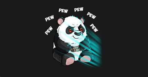 Pew Pew Panda Gamer Video Game Computer Plawer Gaming Panda Pew Pew
