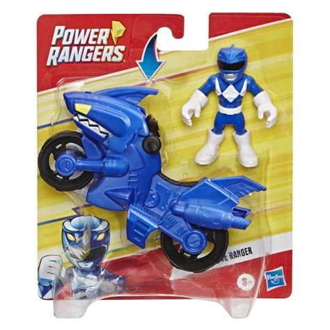 Playskool Heroes Power Rangers Blue Ranger Shark Cycle Inch Figure