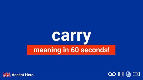 Carry Meaning And Pronunciation Youtube