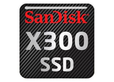 Sandisk X300 Ssd 1x1 Chrome Effect Domed Case Badge Sticker Logo