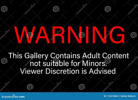 Warning Viewer Discretion Is Advised Sign Stock Image Cartoondealer Com