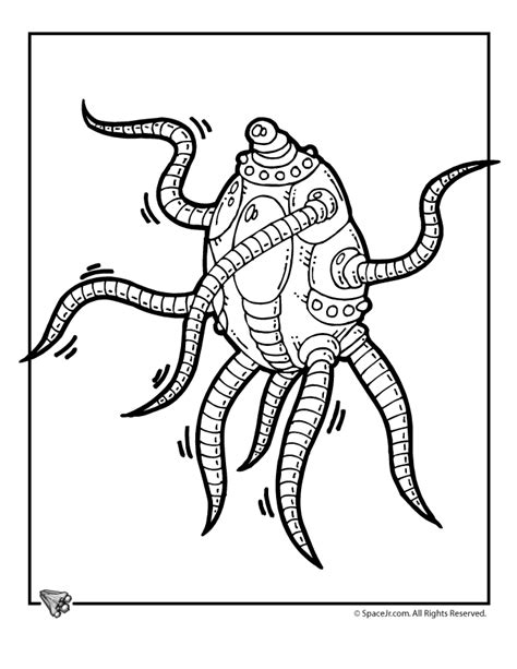 Pick up your colored pencils and start coloring right now! Alien Coloring Page - Coloring Home
