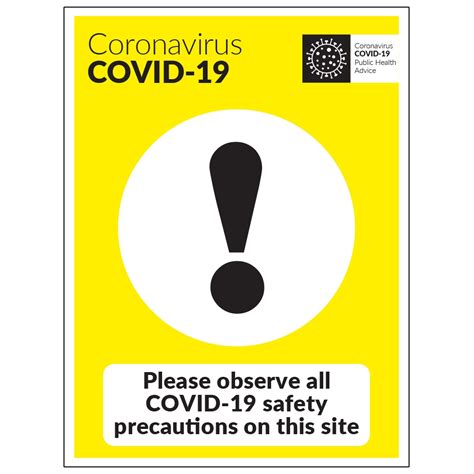 Covid 19 Observe Safety Precautions Sign Cif Social Distancing