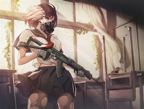 1920x1080px 1080p Free Download Anime Girl Shooter School Girl