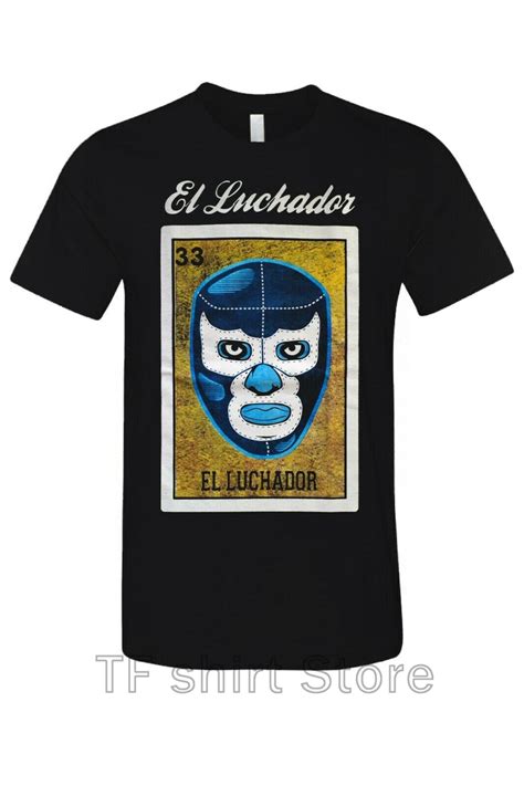 Funny Print Men T Shirt Women Cool Tshirt El Luchador Loteria Mexican