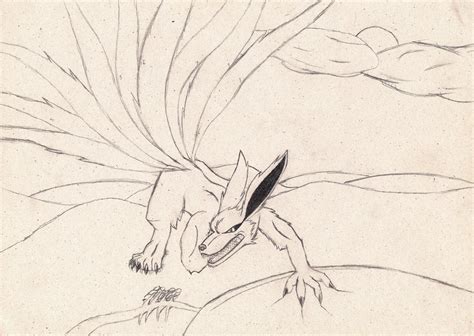Nine Tailed Demon Fox Sketch By Multimagyar On Deviantart